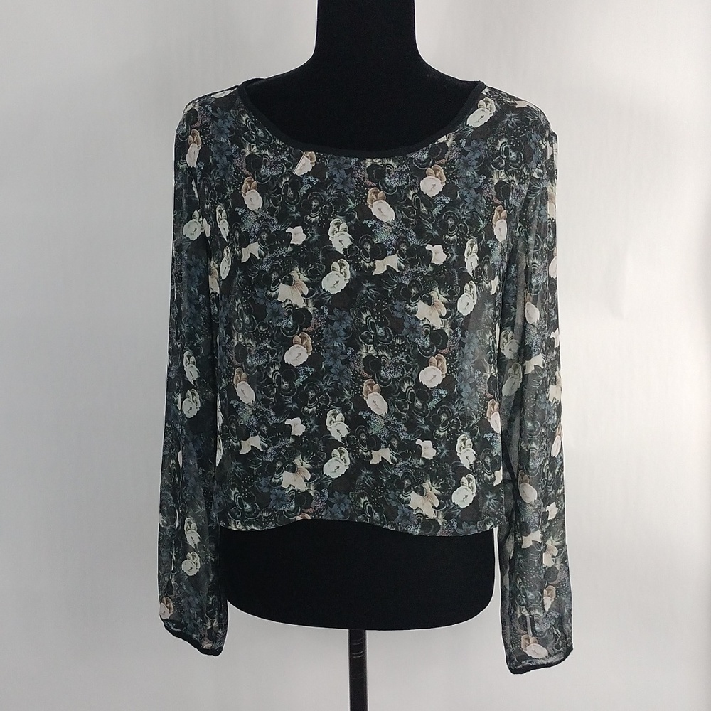 Aritzia Sunday Best Sheer Floral Top